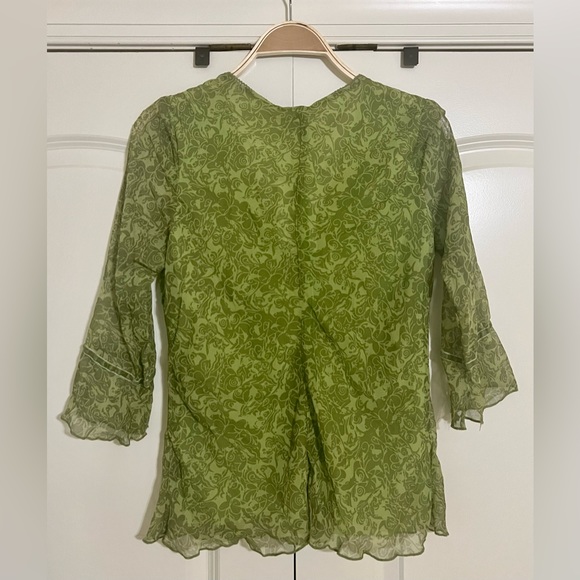 NWT - Faded Glory Blouse - SMALL - Lime Green - Picture 6 of 10